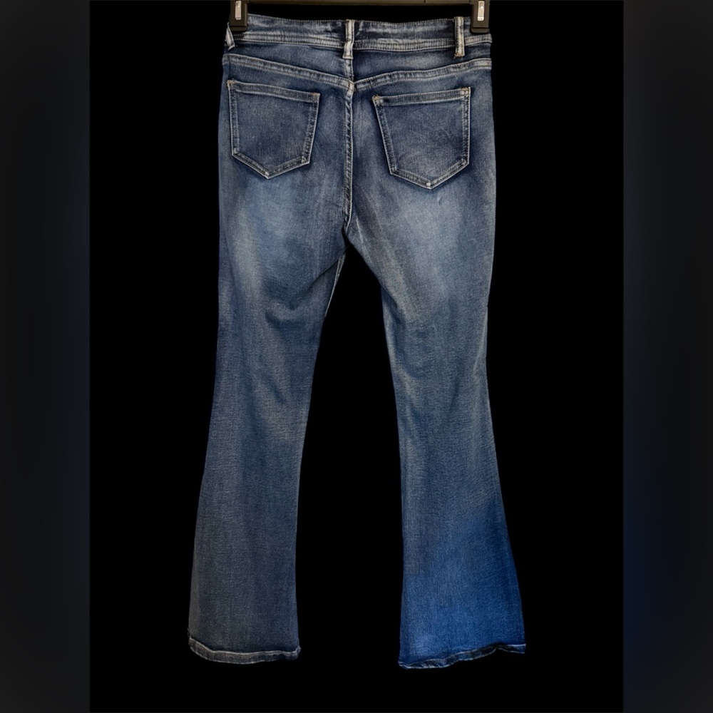 BAMBOO Dark Blue Flare Jeans Women’s 9 - Picture 2 of 4